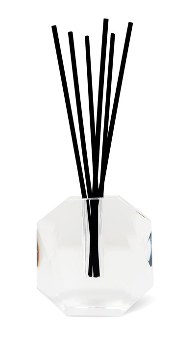 Crystal Diffuser Dimensional Design with Black Reeds