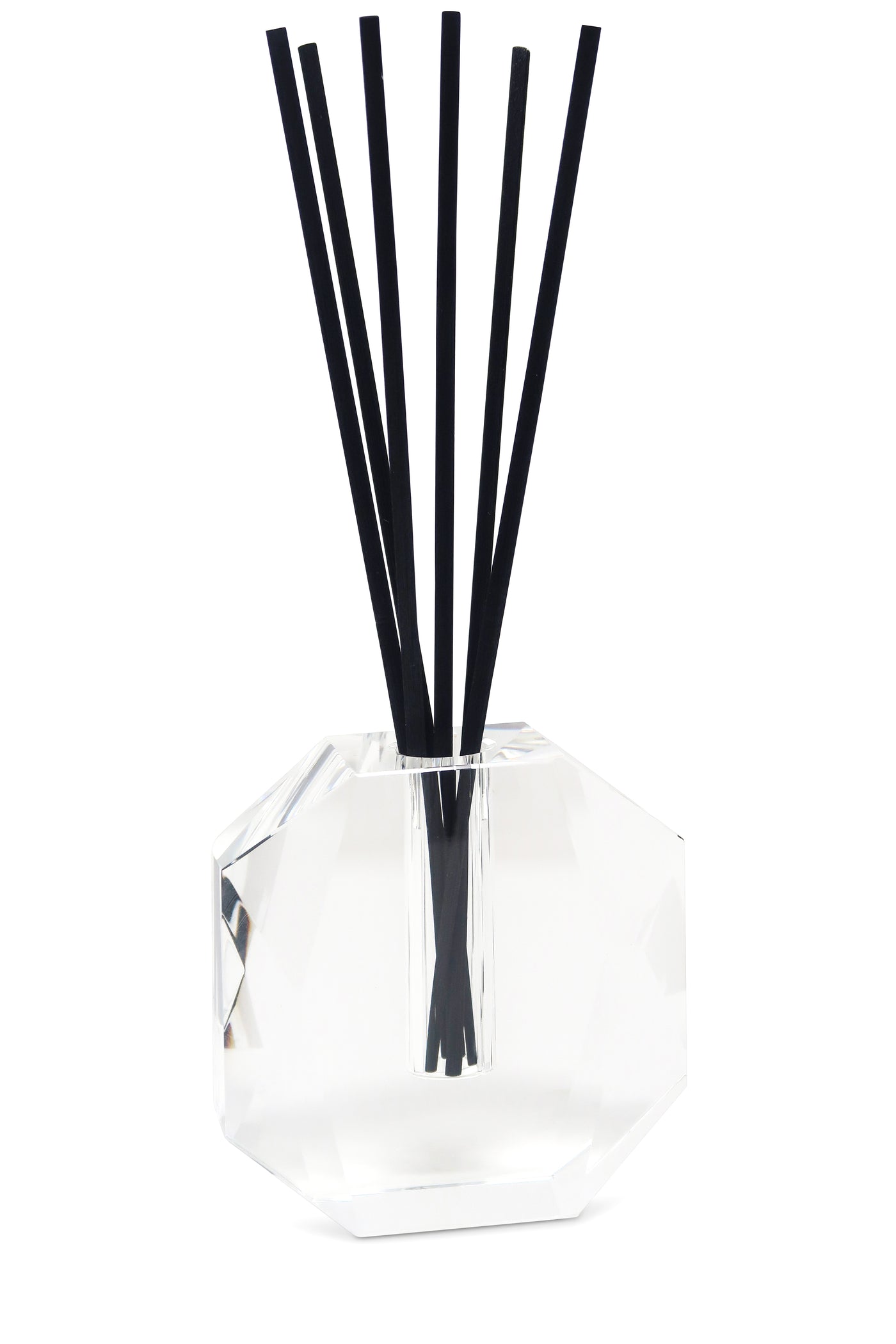 Crystal Diffuser Dimensional Design with Black Reeds