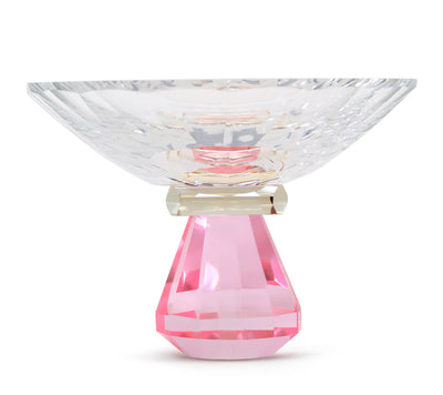 Crystal Candy Bowl with Pink and Orange Base