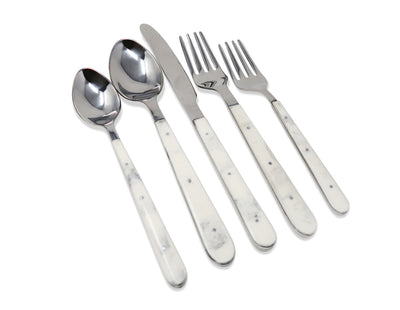 20 Pc Flatware Set with Dots on Handles