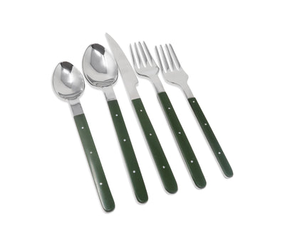 20 Pc Flatware Set with Dots on Handles