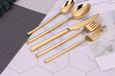 Simplicite 20 Pc Gold Flatware Set, Service for 4