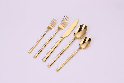 Simplicite 20 Pc Gold Flatware Set, Service for 4