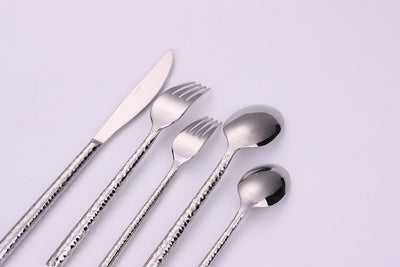 Pexo 20 Pc Silver Flatware Set, Service for 4