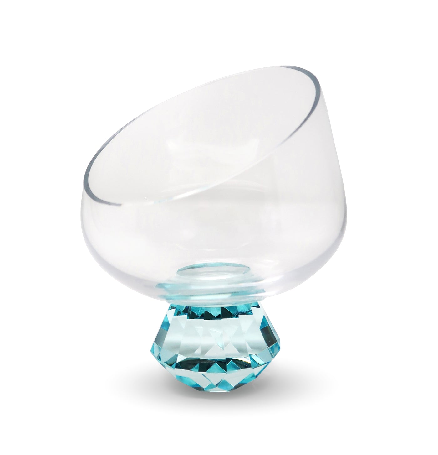 Angular Bowl with Blue Diamond Stem, 15 oz.