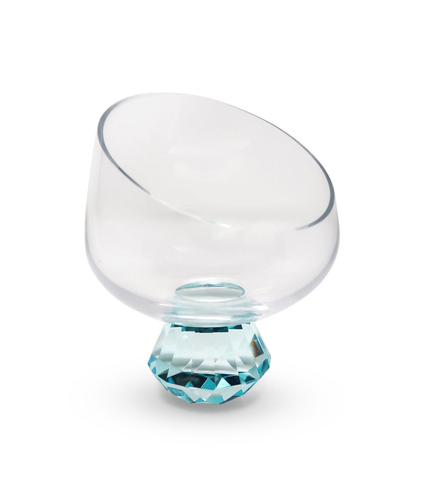 Angular Bowl with Blue Diamond Stem, 15 oz.