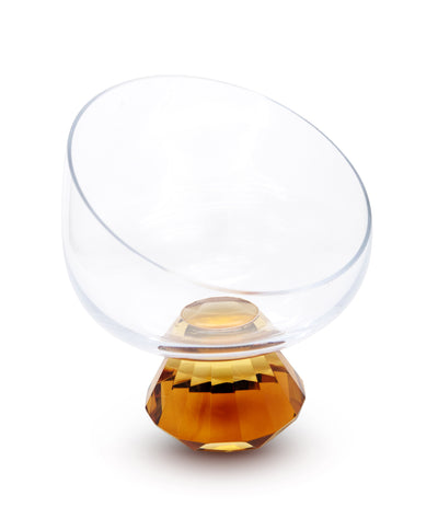 Angular Bowl with Amber Diamond Stem