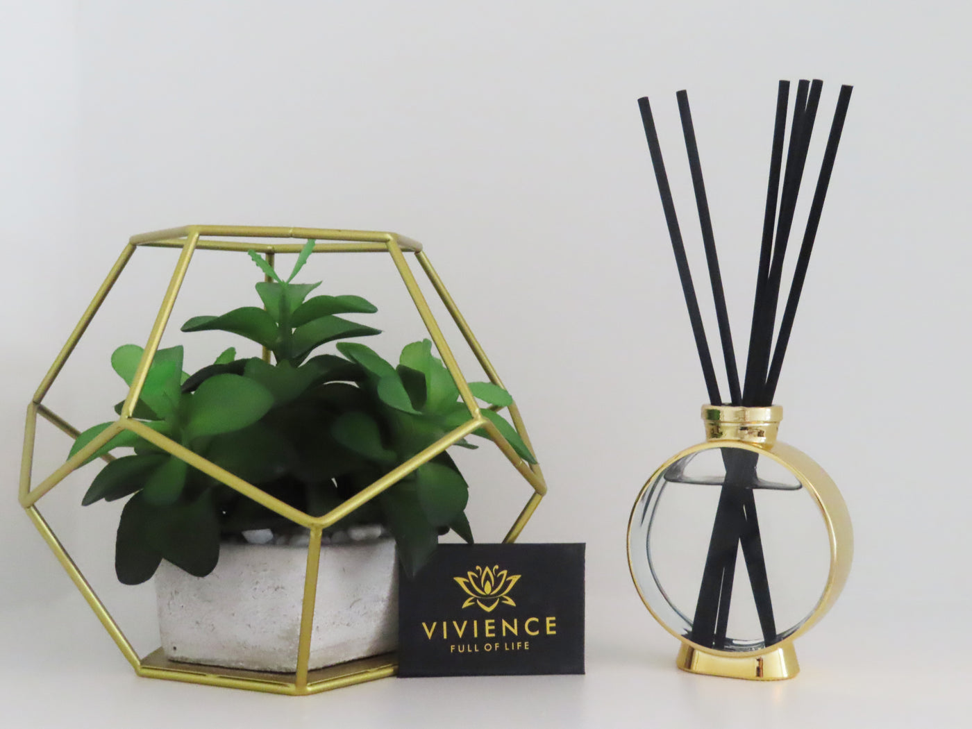 Gold Plated Diffuser, White Flower Scent