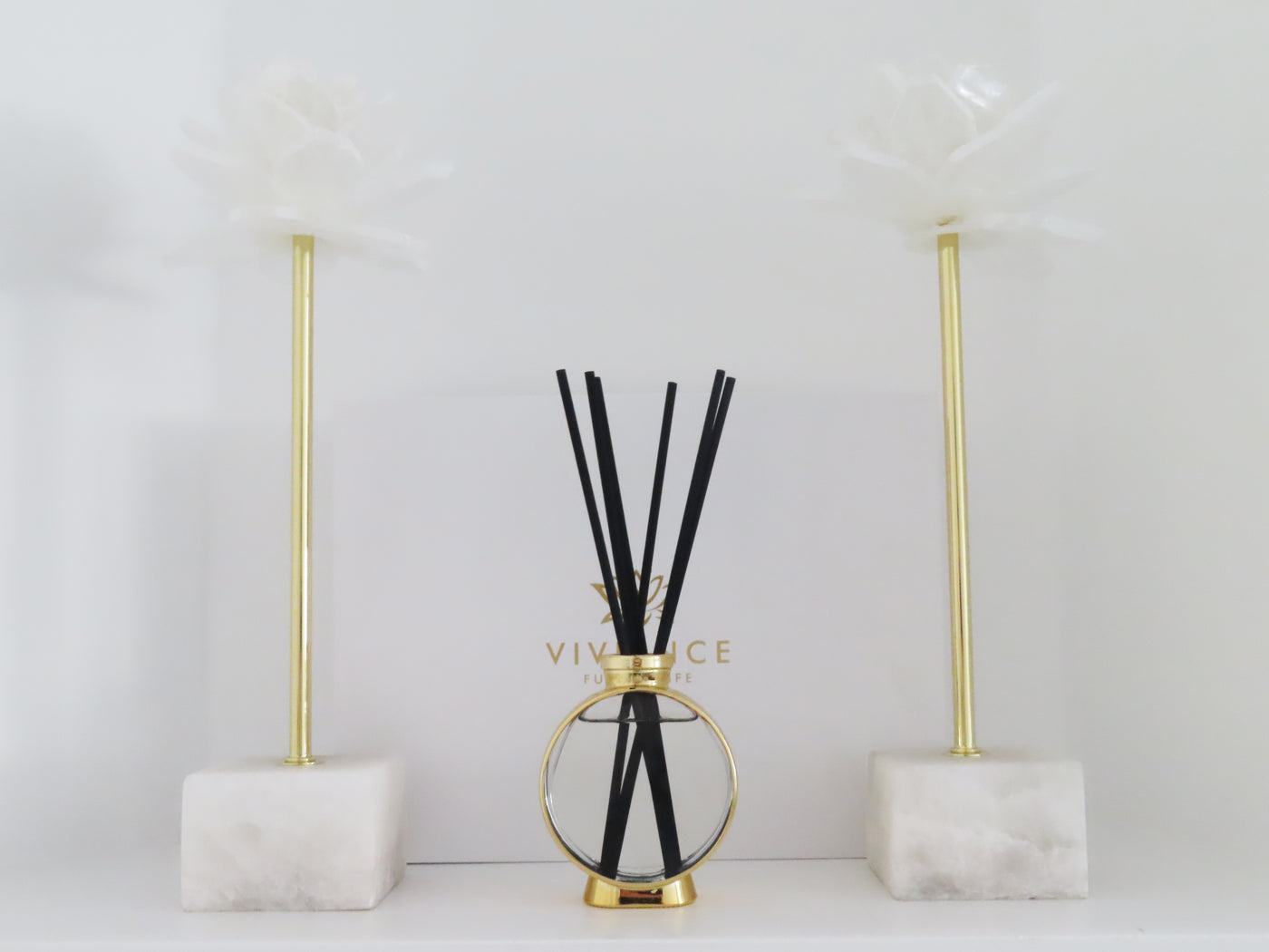 Gold Plated Diffuser, White Flower Scent