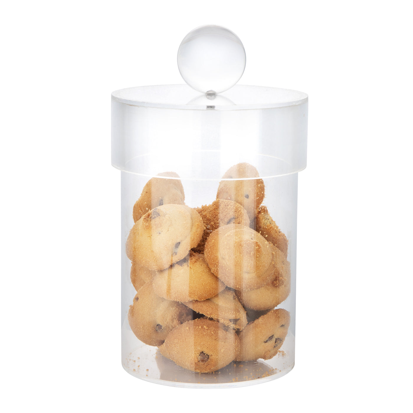 Acrylic Canister with Ball Knob, Available in 3 sizes