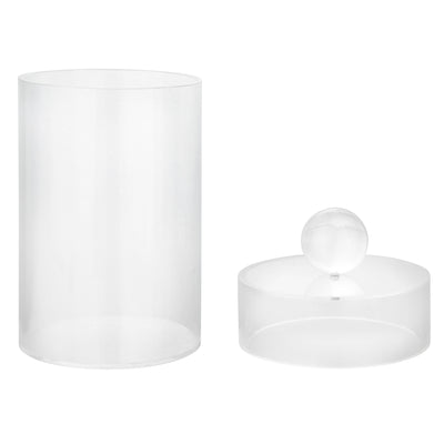 Acrylic Canister with Ball Knob, Available in 3 sizes
