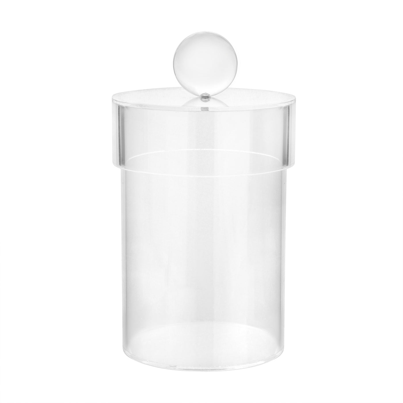 Acrylic Canister with Ball Knob, Available in 3 sizes