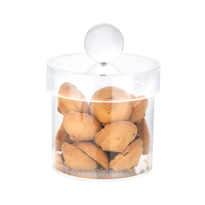 Acrylic Canister with Ball Knob, Available in 3 sizes