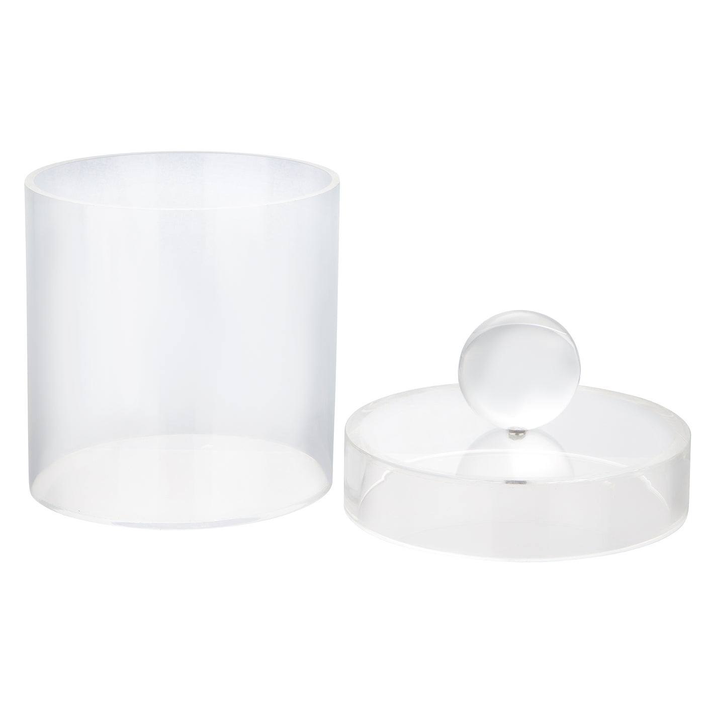 Acrylic Canister with Ball Knob, Available in 3 sizes