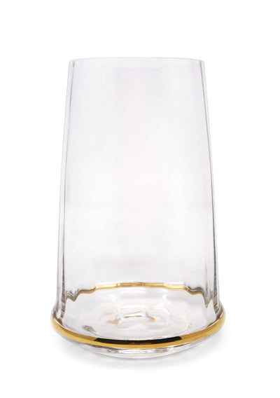 Set of 6 Glasses with Gold Rim on the Bottom