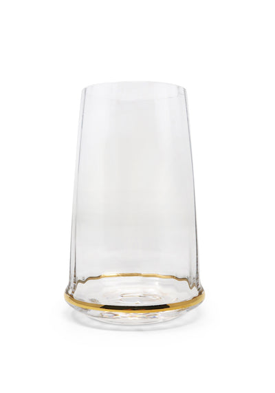 Set of 6 Glasses with Gold Rim on the Bottom