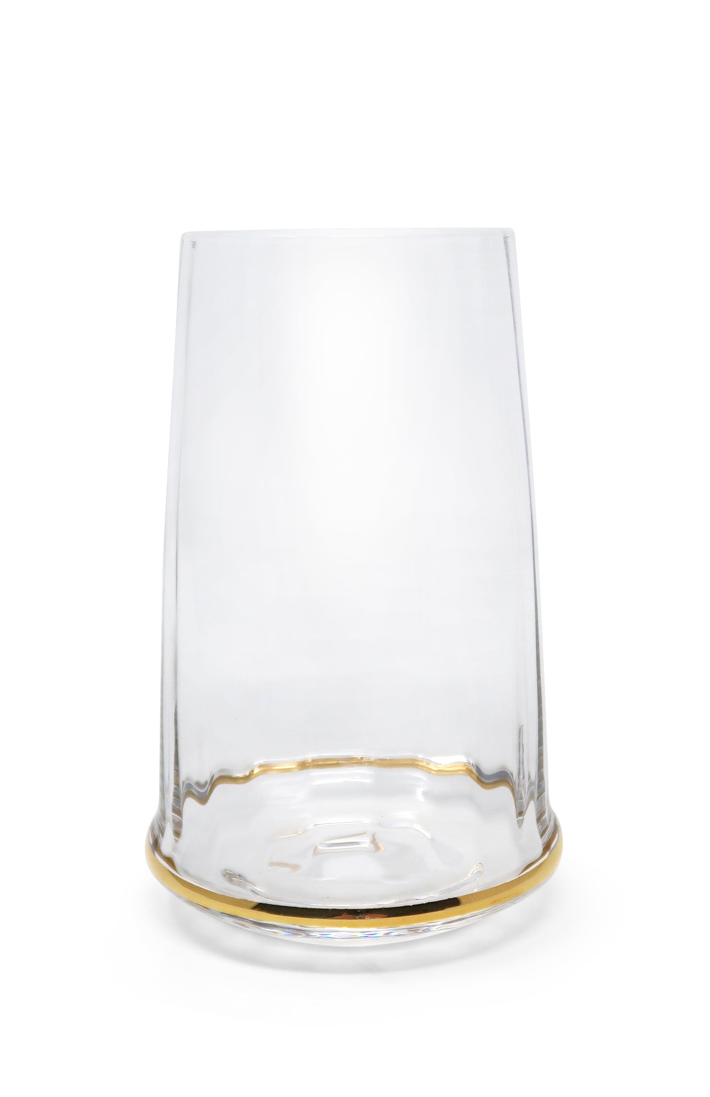 Set of 6 Glasses with Gold Rim on the Bottom