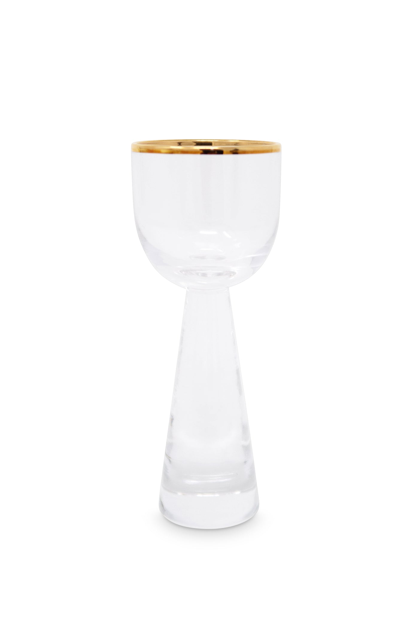 Set of 6 Shot Glasses with Gold Rim