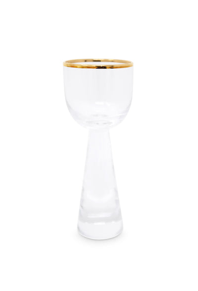 Set of 6 Shot Glasses with Gold Rim