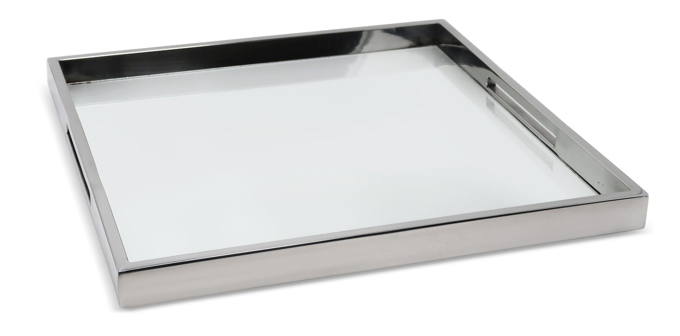 Large Square Silver Mirror Tray (3 Color Options)