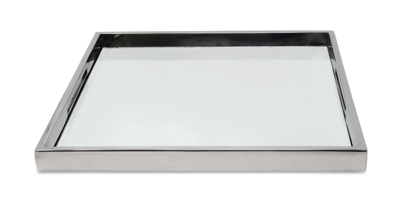 Large Square Silver Mirror Tray (3 Color Options)