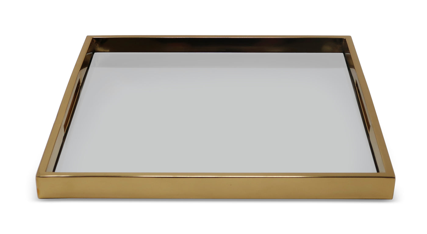 Large Square Silver Mirror Tray (3 Color Options)