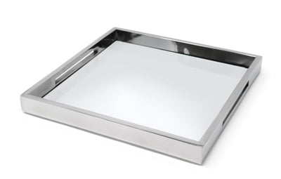 Large Square Silver Mirror Tray (3 Color Options)