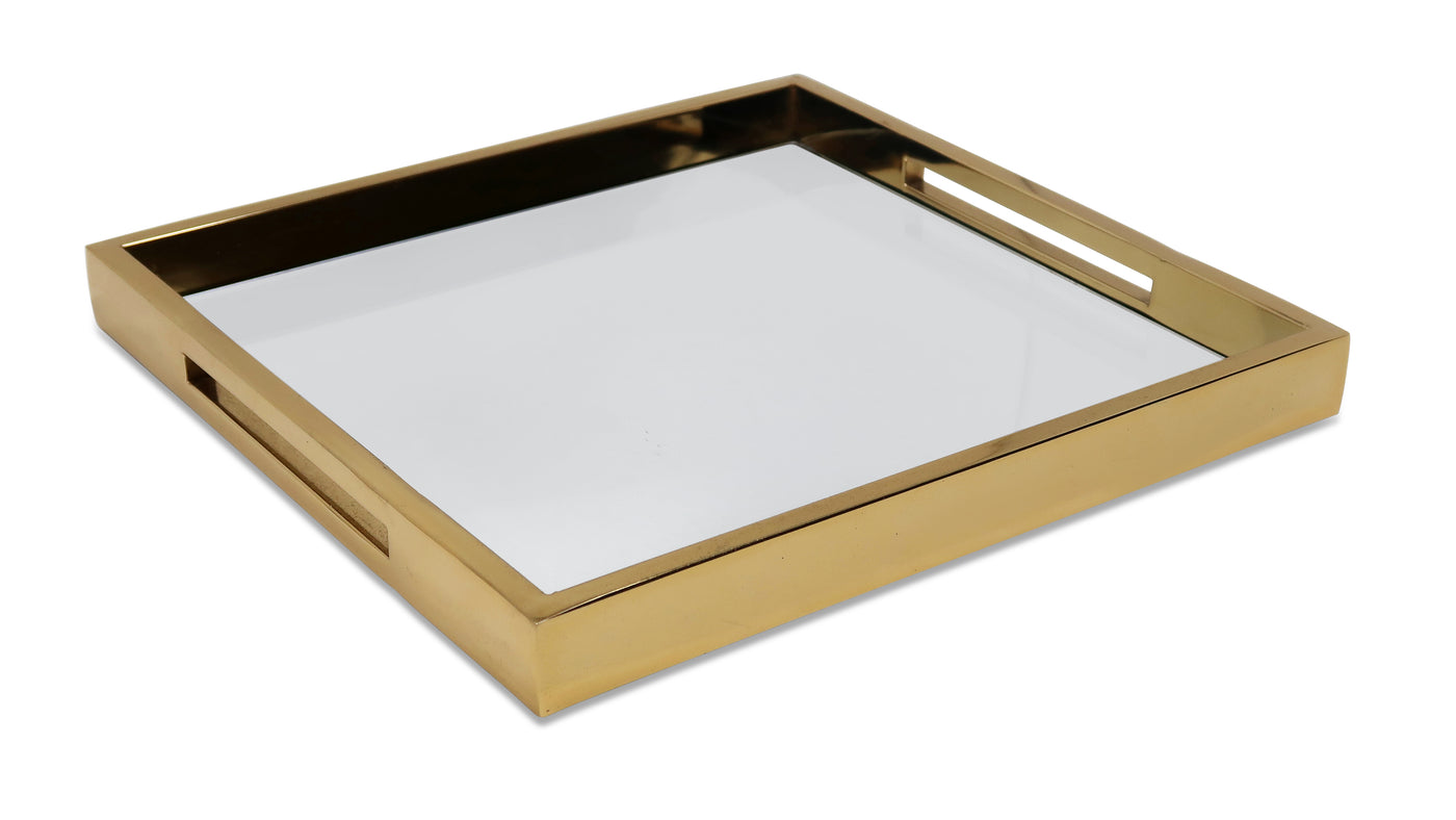 Large Square Silver Mirror Tray (3 Color Options)