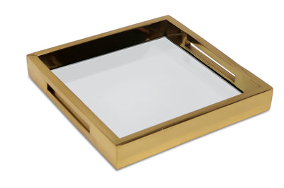 Large Square Silver Mirror Tray (3 Color Options)