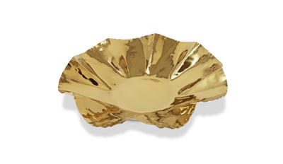 Gold Crushed Platter, 16.5"L