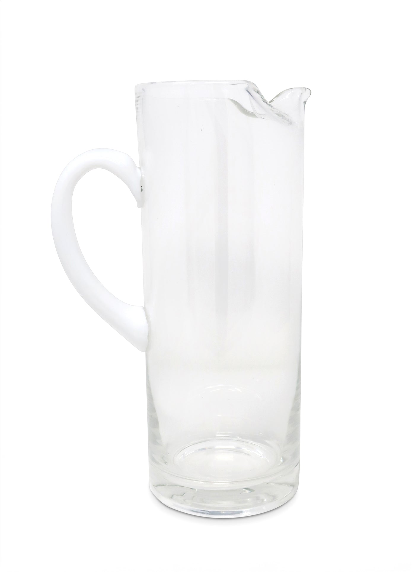 Classic Glass Pitcher with White Handle