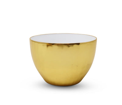 Gold and White 3 Bowl Relish Dish