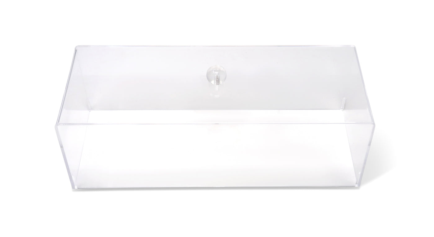 Rectangular Serving Tray with Cover, with Clear Ball Legs and Knob