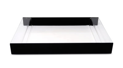 Rectangular Acrylic Tray with 2 Gold Sides, 17.75"L