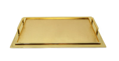 Serving Tray with Handles and Matte Textured Design