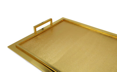 Serving Tray with Handles and Matte Textured Design