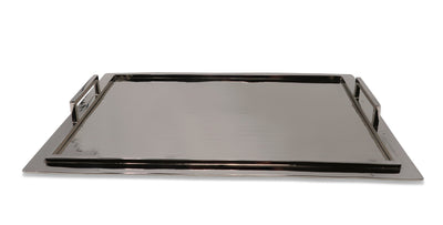 Serving Tray with Handles and Glossy Textured Design