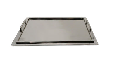 Serving Tray with Handles and Glossy Textured Design