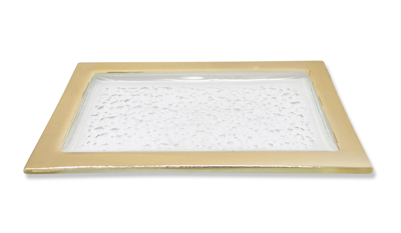 Oblong Tray with Gold Border (3 sizes)