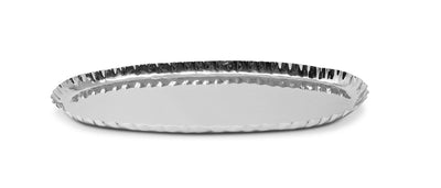 Stainless Steel Crushed Oblong Tray, 17.5"L