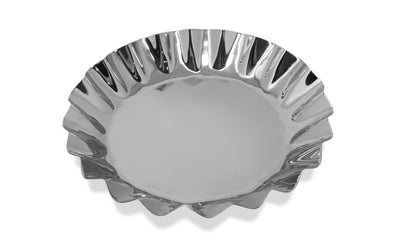 Stainless Steel Tray with Wavy Edge, 14.25"D