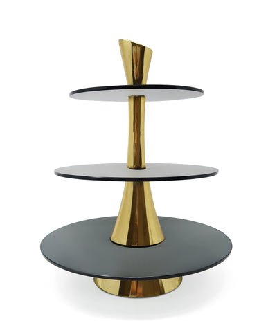 3 Tiered Cake Stand Centerpiece Gold