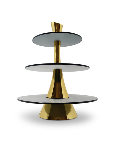 3 Tiered Cake Stand Centerpiece Gold