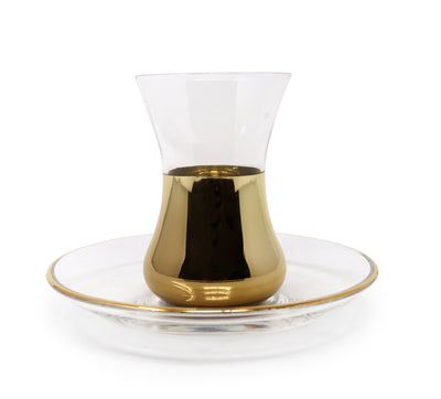 Set of 6 Tea Sets with Gold