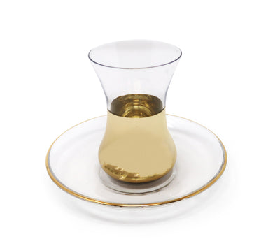 Set of 6 Tea Sets with Gold