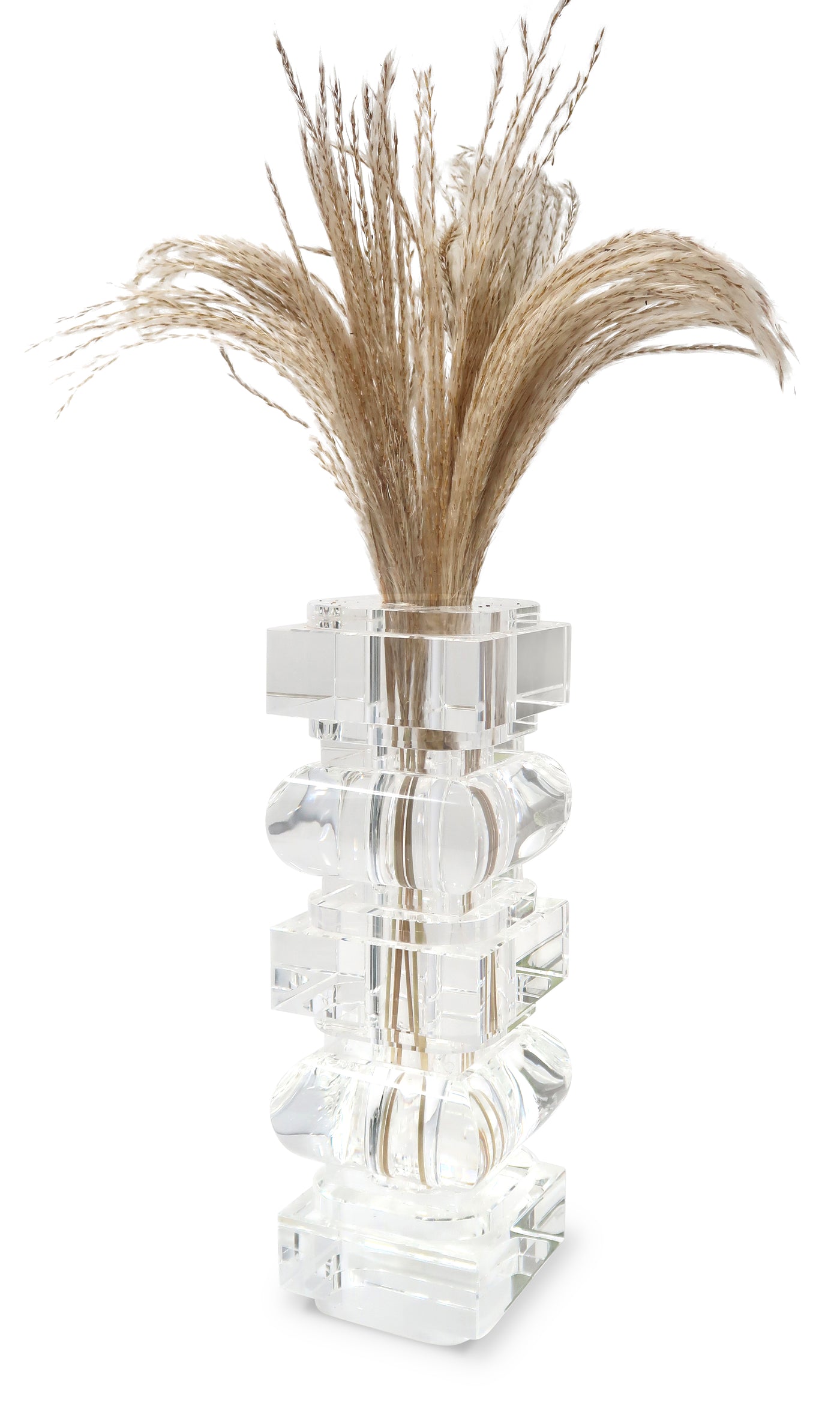 Crystal Vase Blocks Design, 10.25"H