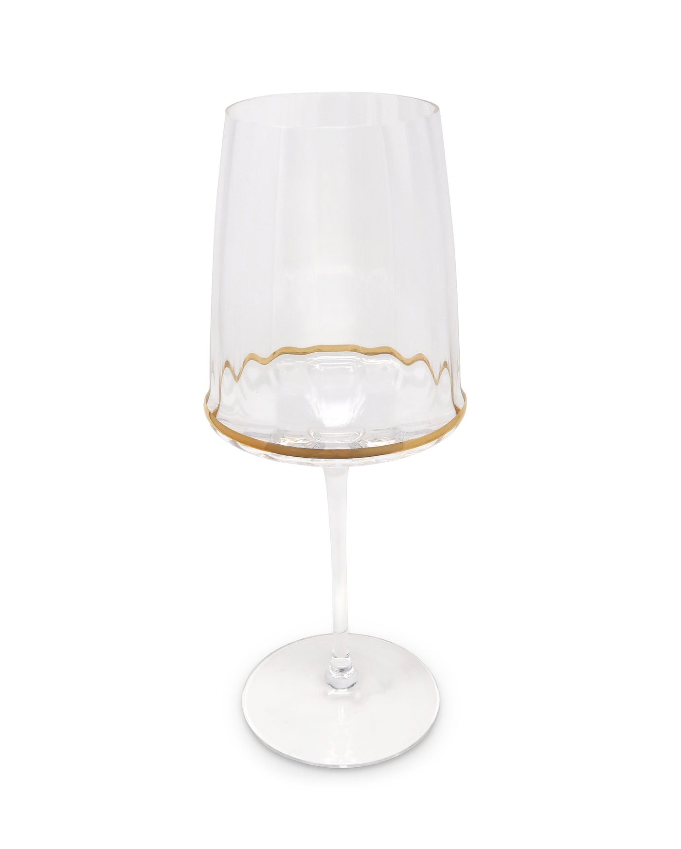 Set of 6 Glasses with Gold Rim on the Bottom