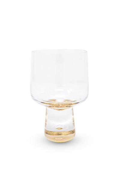 Set of 4 Wine Glasses with Gold Reflection Base