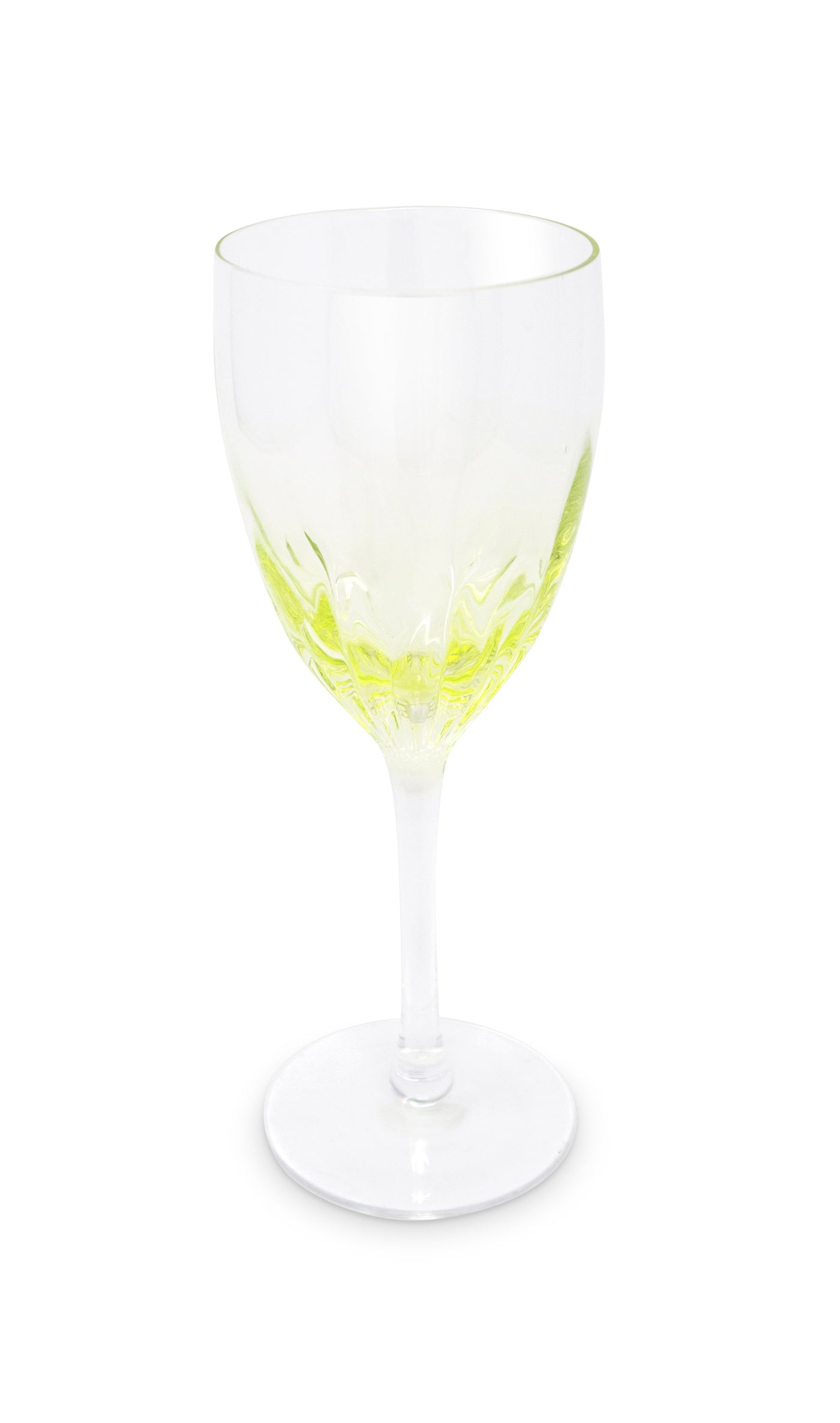 Set of 6 Optic Wine Glasses with Color Gradient, 8.5"H