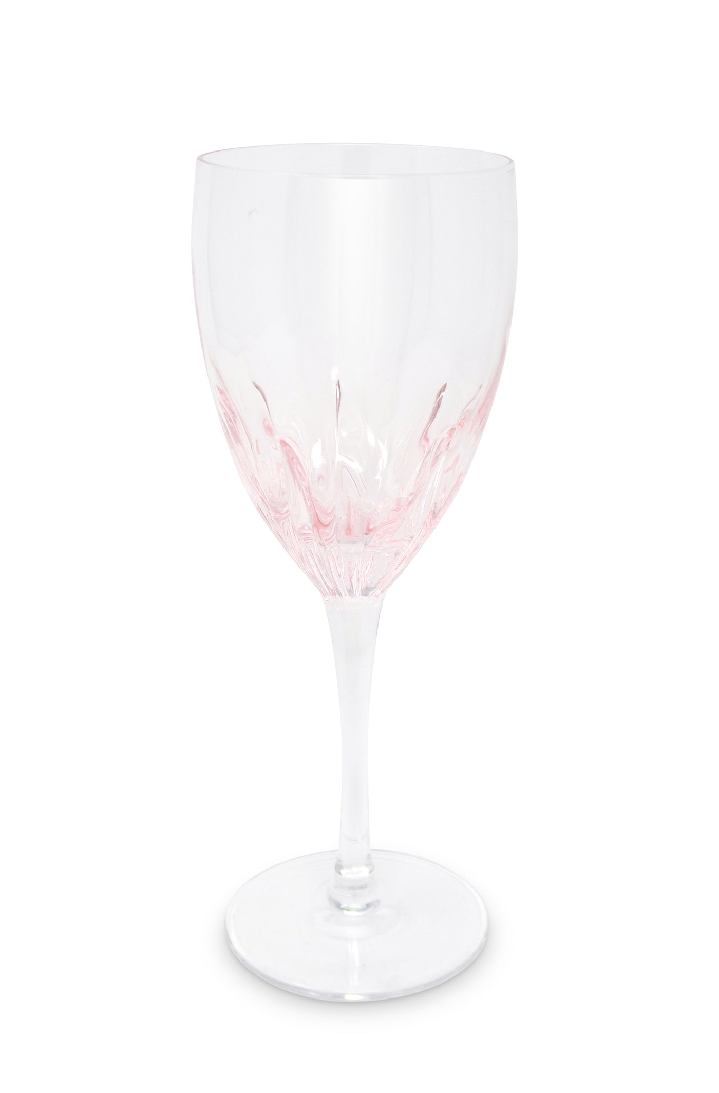 Set of 6 Optic Wine Glasses with Color Gradient, 8.5"H